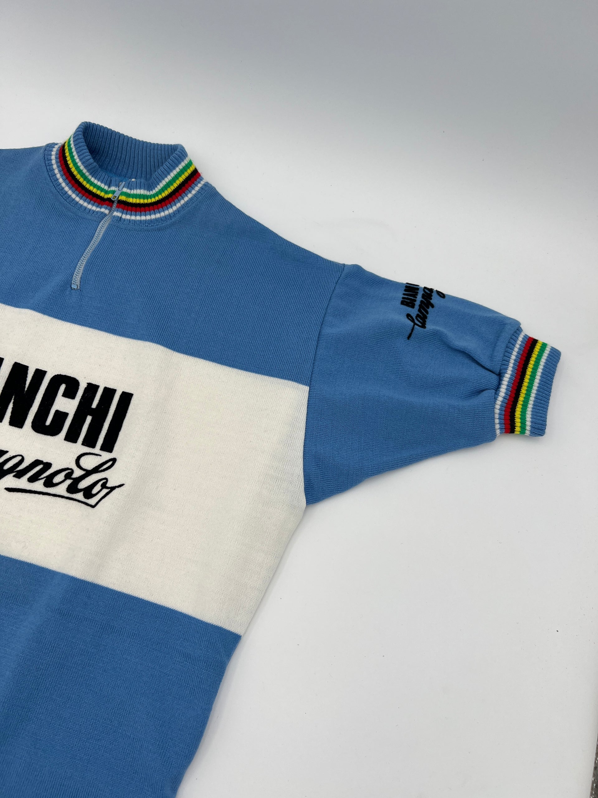 Bianchi Campagnolo Wool Short Sleeved Vintage Jersey