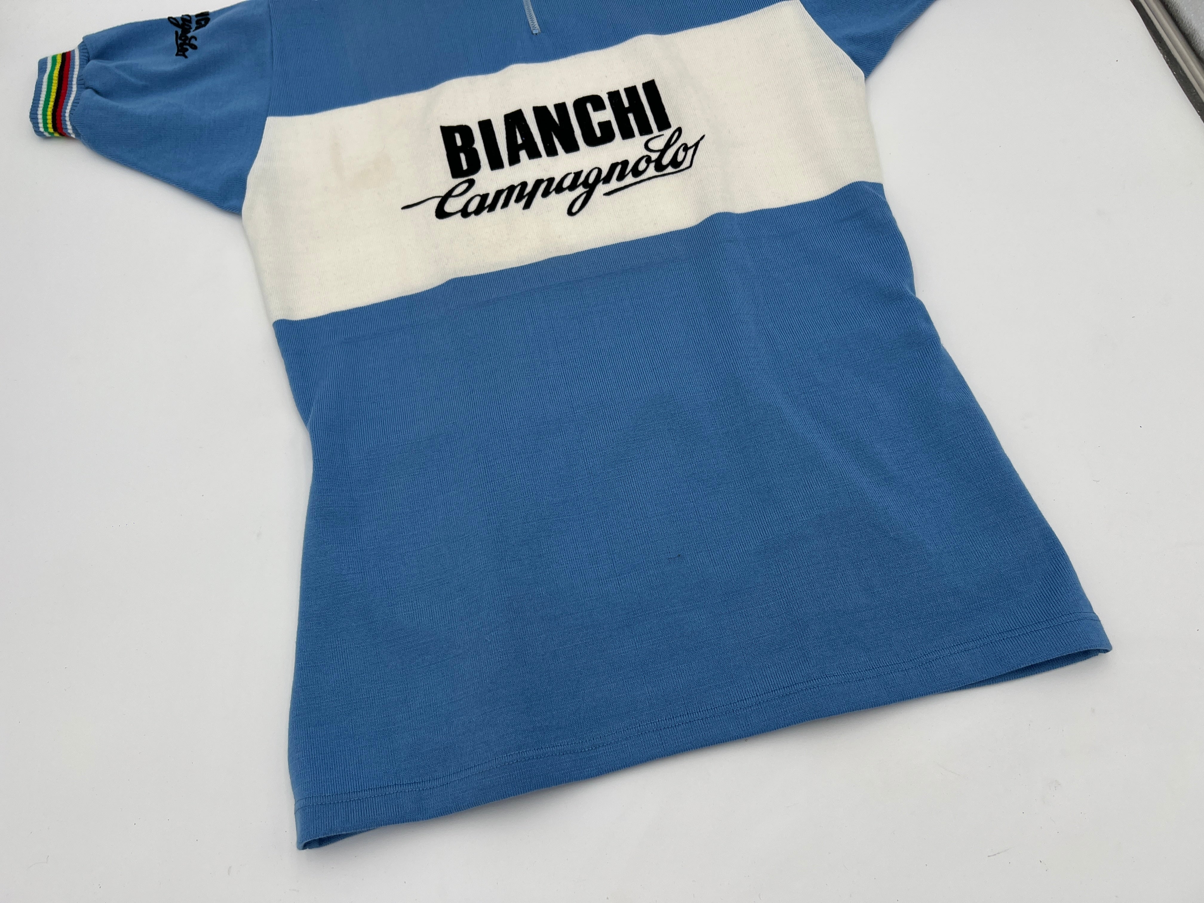 Bianchi Campagnolo Wool Short Sleeved Vintage Jersey
