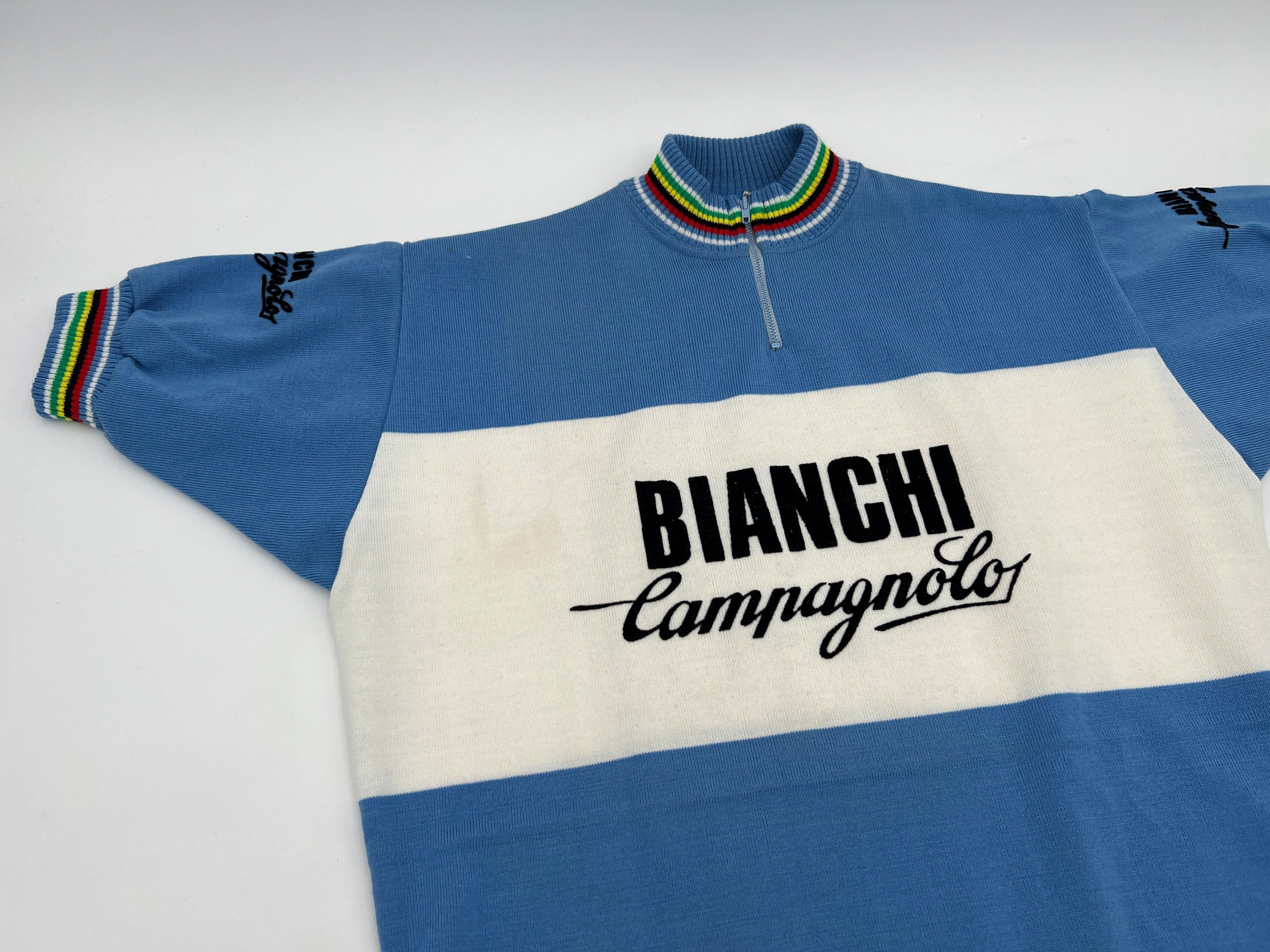 Bianchi Campagnolo Wool Short Sleeved Vintage Jersey