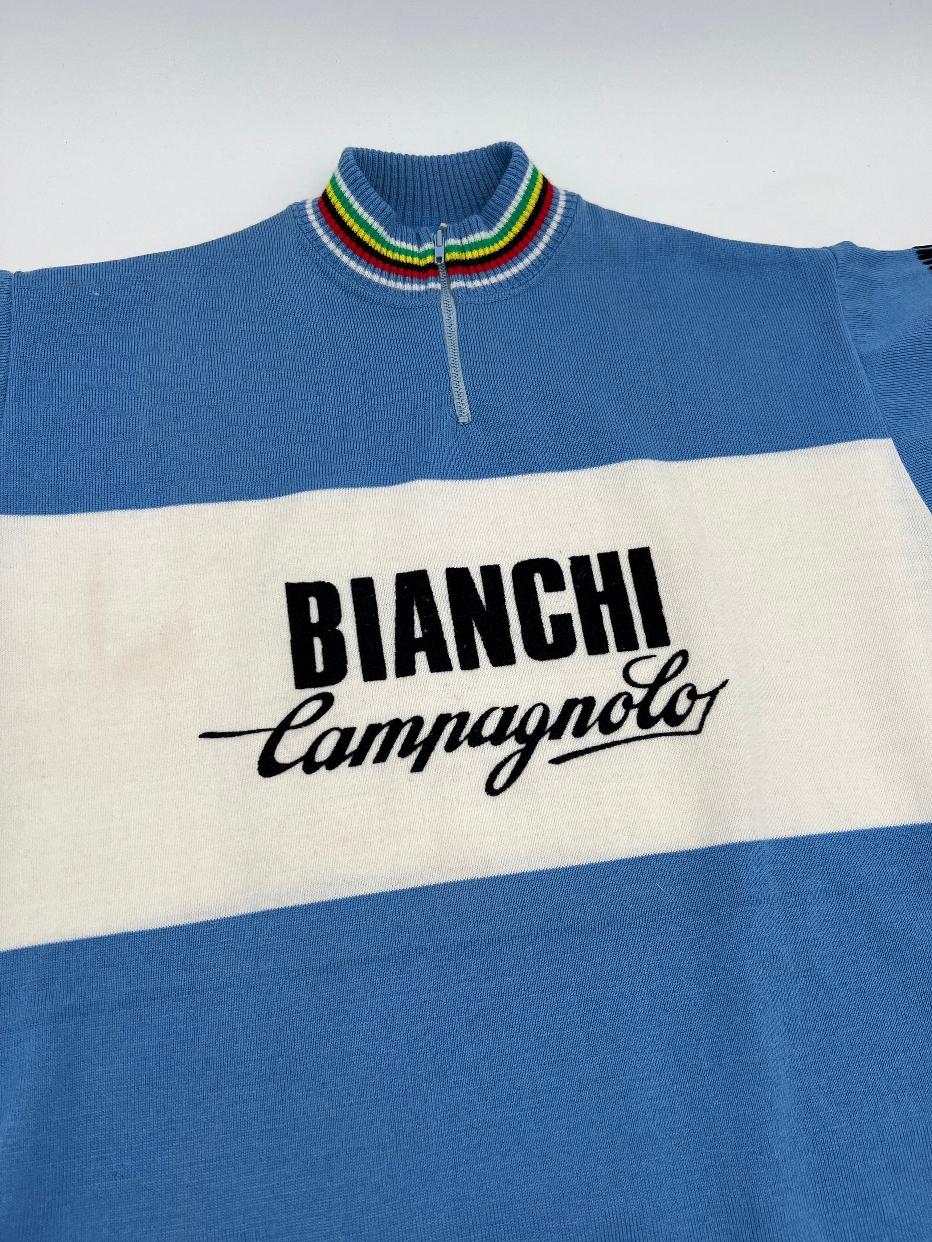 Bianchi Campagnolo Wool Short Sleeved Vintage Jersey
