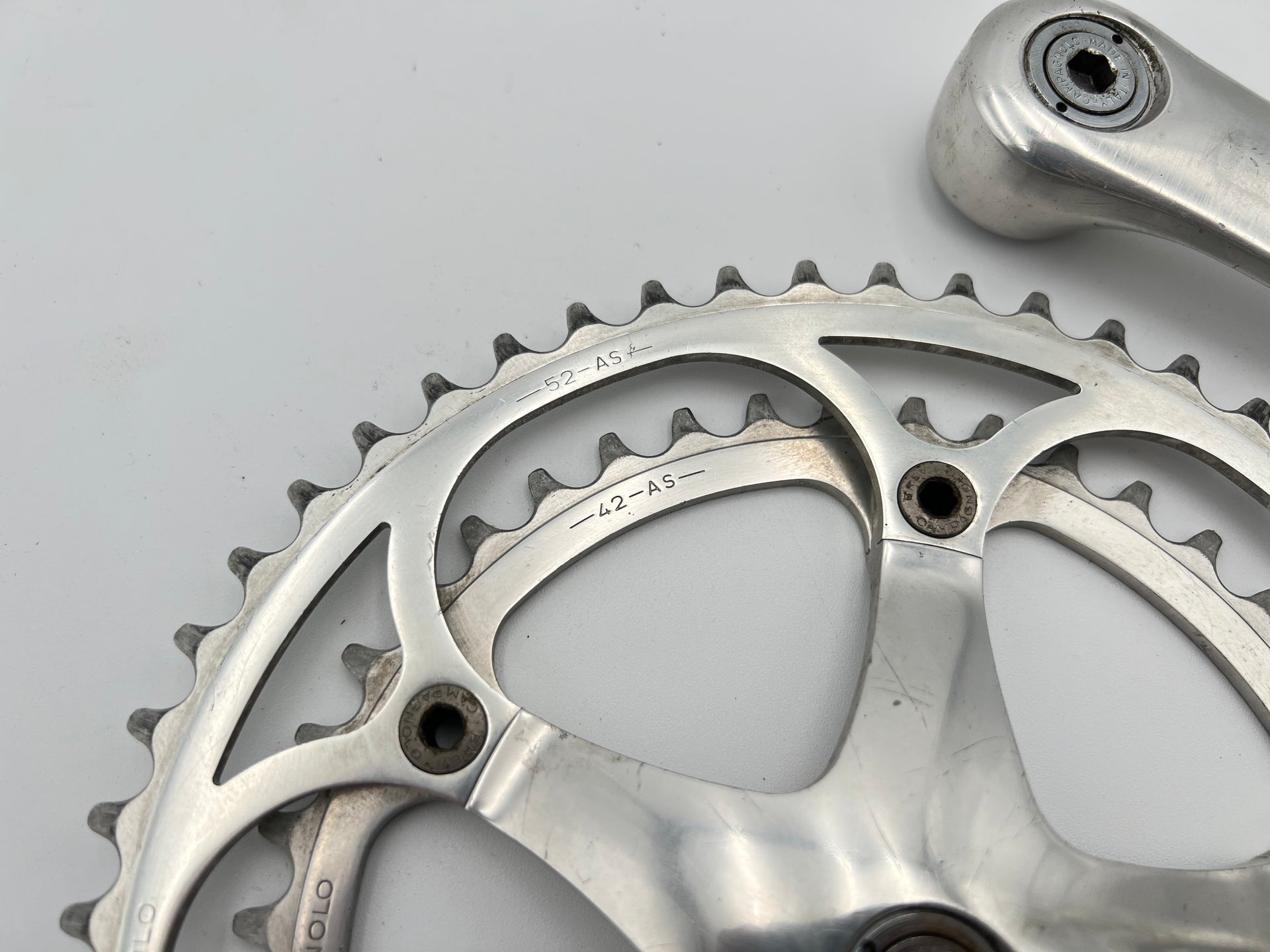 Campagnolo Croce d'Aune 52/42 AS Crankset Self Extracting Bolt
